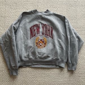 Polo Ralph Lauren New York oversized logo gray sweatshirt size M